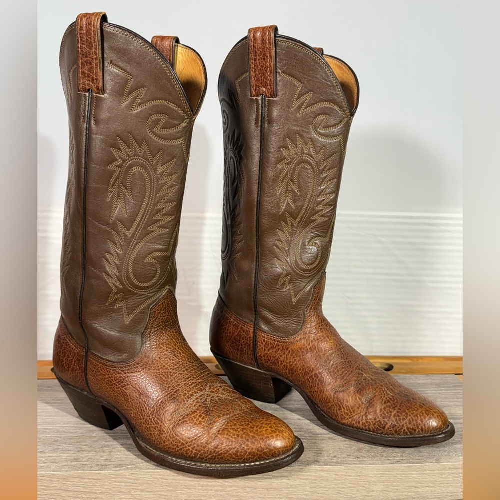 Vintage Bona Allen Men’s Bullhide Cowboy Boots Size 8.5 B Western Made In USA